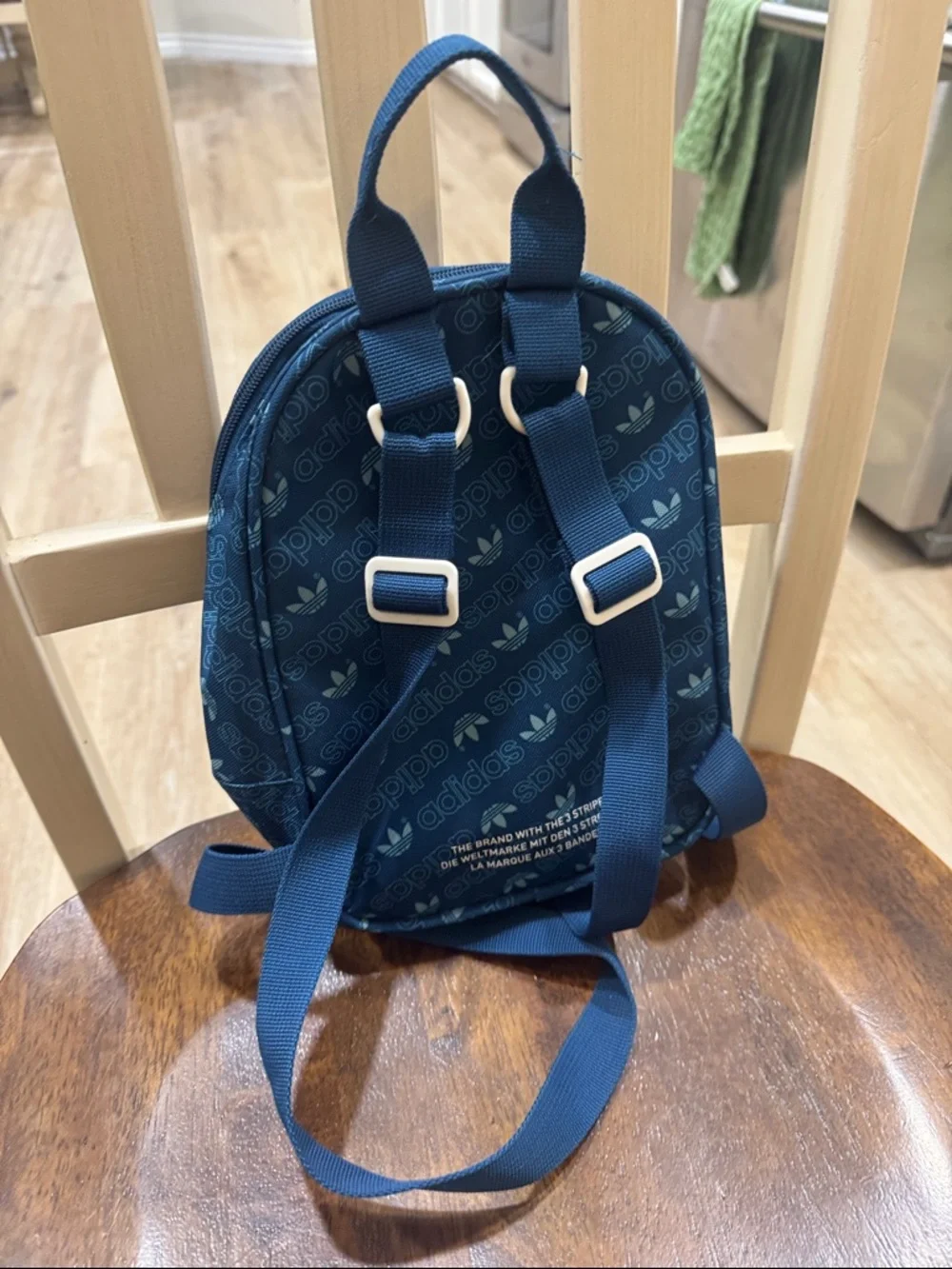 adidas Teal Mini Backpack with Trefoil Print - Picture 3 of 5
